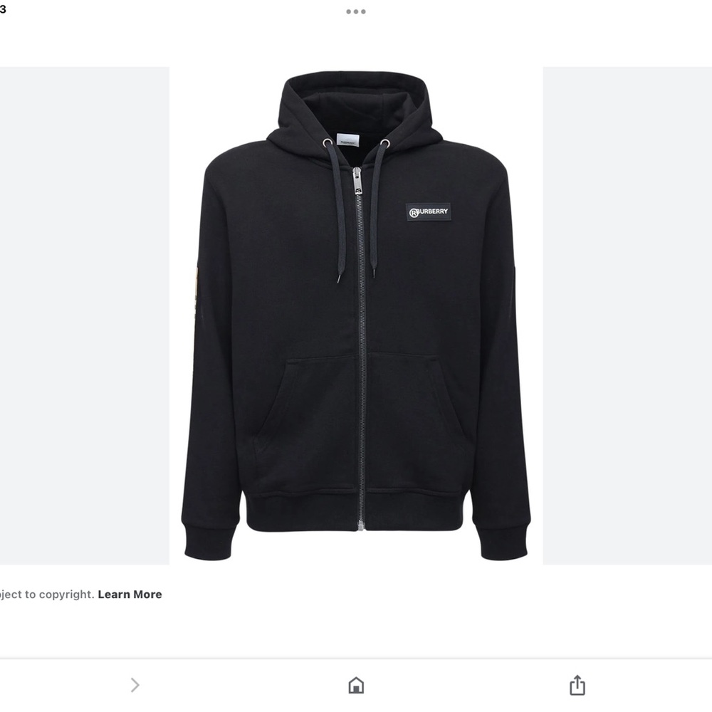 Authentic Burberry zippered sweatshirt